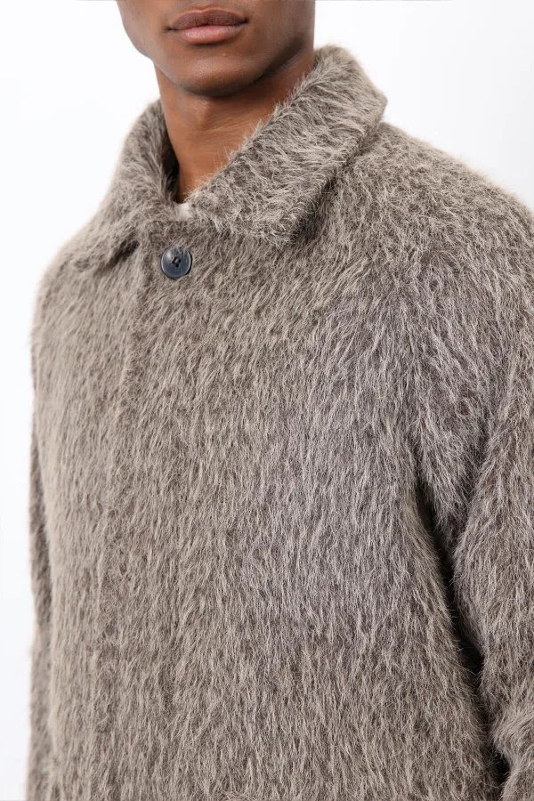 Antioch Coffee Faux Fur Men's Coat