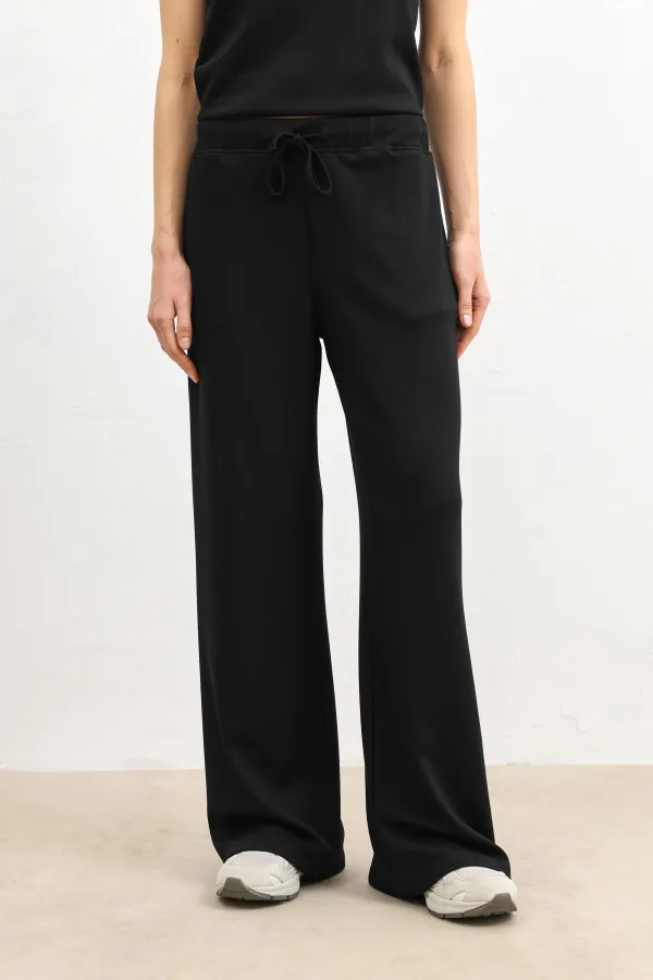 Antioch Siyah Dökümlü Kadın Eşofman Takım