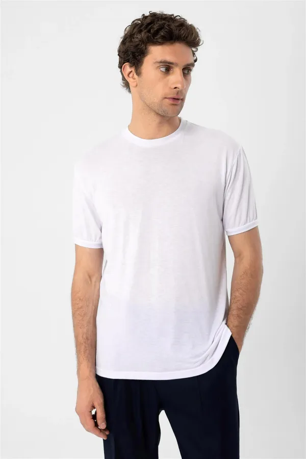 T-shirt Antioch blanc à col rond pour homme