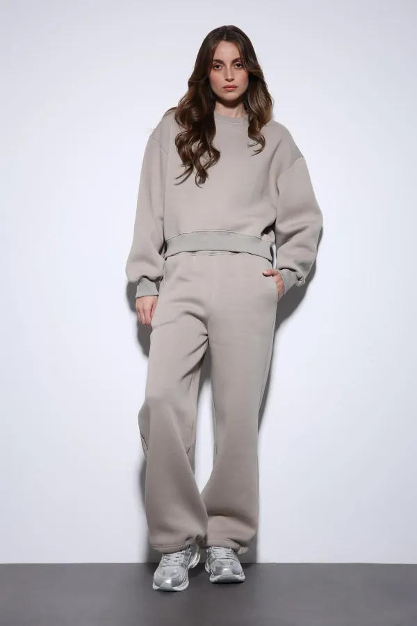 Antioch Light Mink Basic Adjustable Hem Women's Sweatpants
