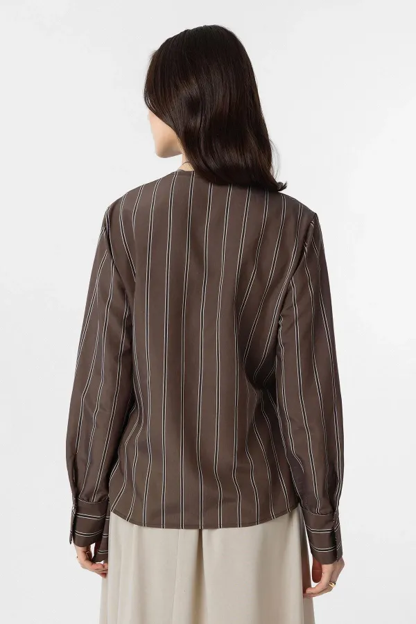 Antioch Coffee Draped Kimono Women's Shirt