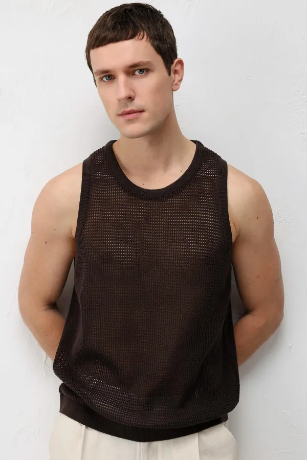 Débardeur homme en maille Antioch Coffee