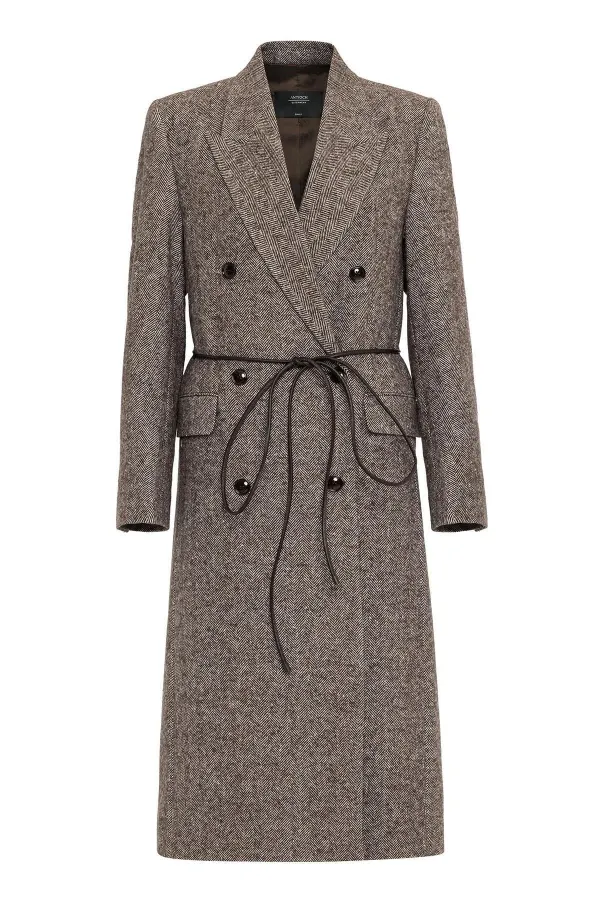 Manteau croisé à chevrons pour femme Antioch Coffee