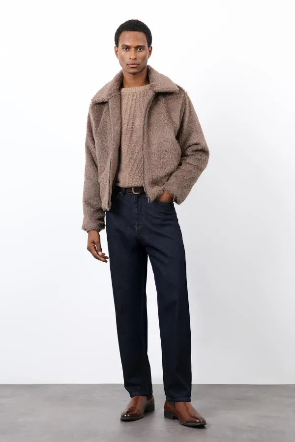 Antioch Açık Kahve Yumuşak Dokulu Erkek Mont