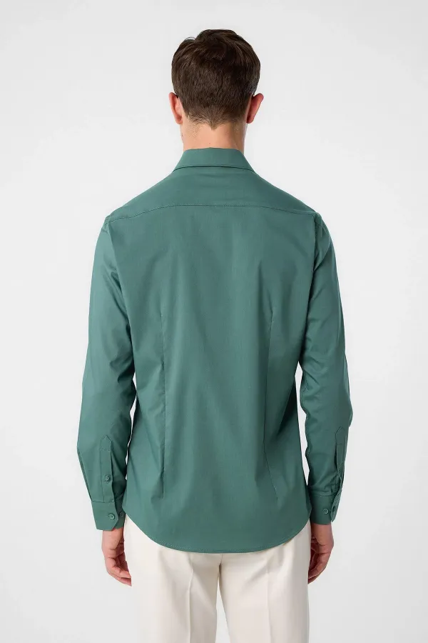 Chemise homme Antioch verte coupe slim