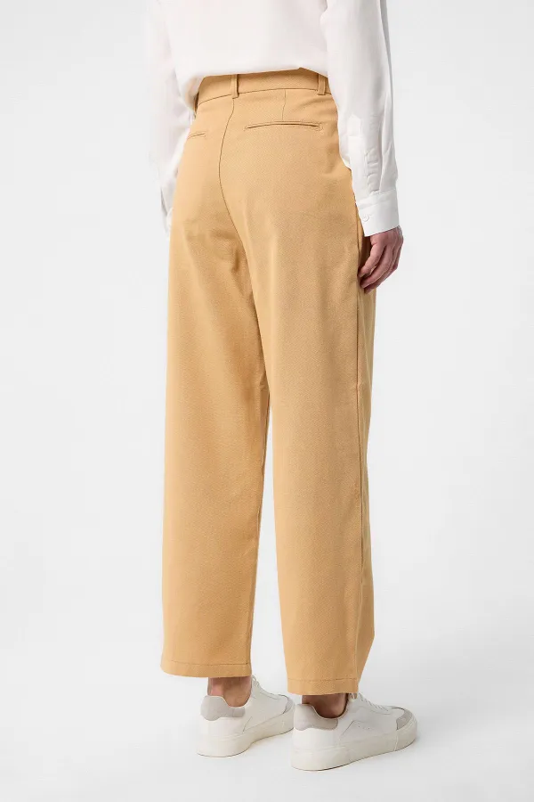 Antioch Camel Yüksek Bel Pamuklu Erkek Pantolon