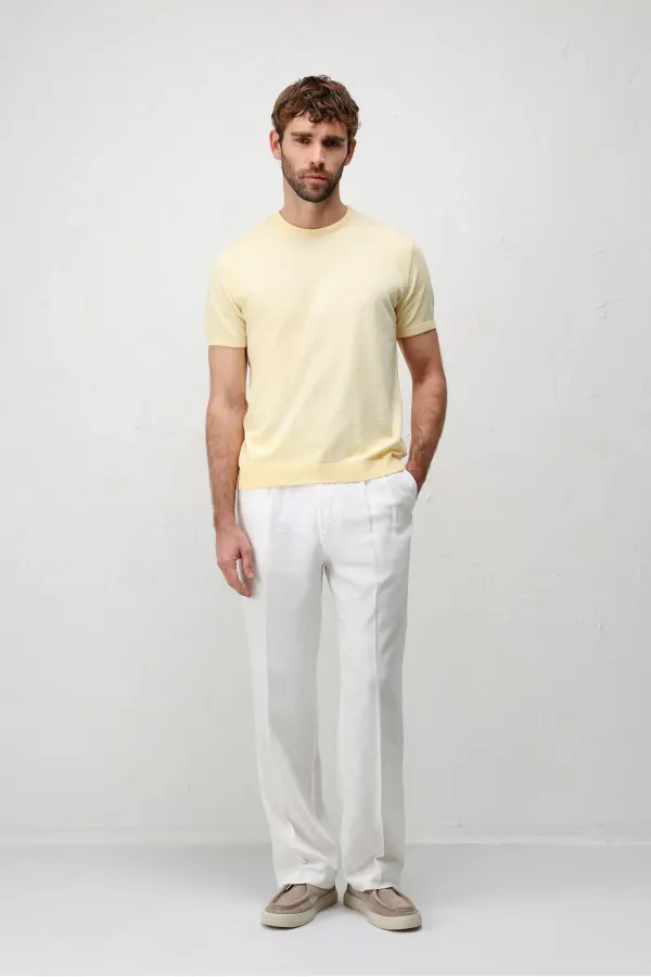 Antioch Sarı Comfort Slim Triko T-Shirt