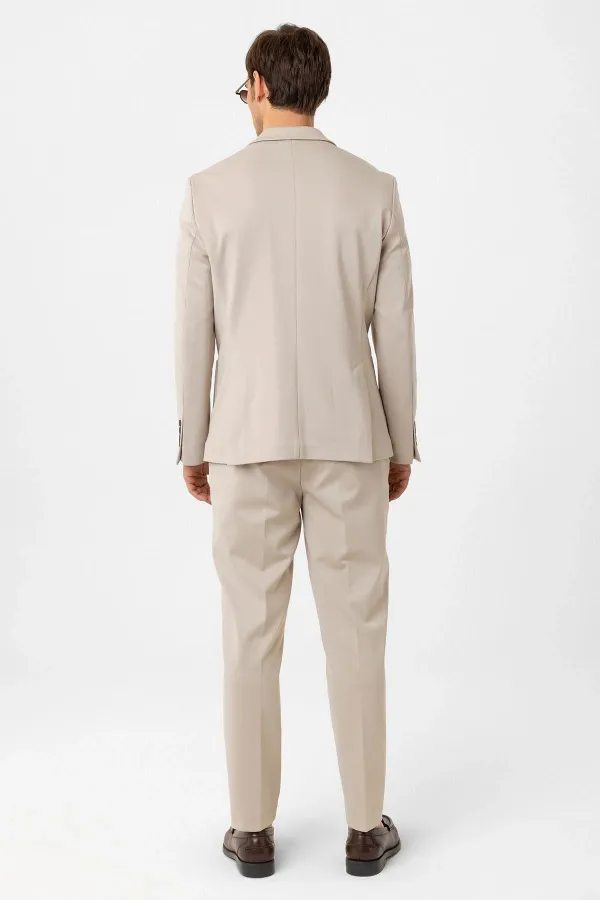 Costume homme Antioch beige coupe slim confortable