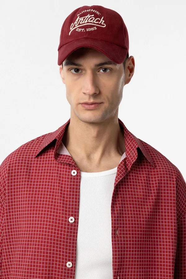Chapeau brodé Antioch Burgundy pour homme