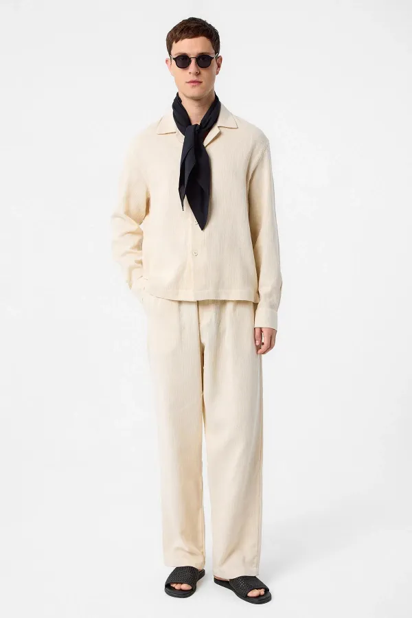 Chemise pour homme Antioch à texture blanc cassé