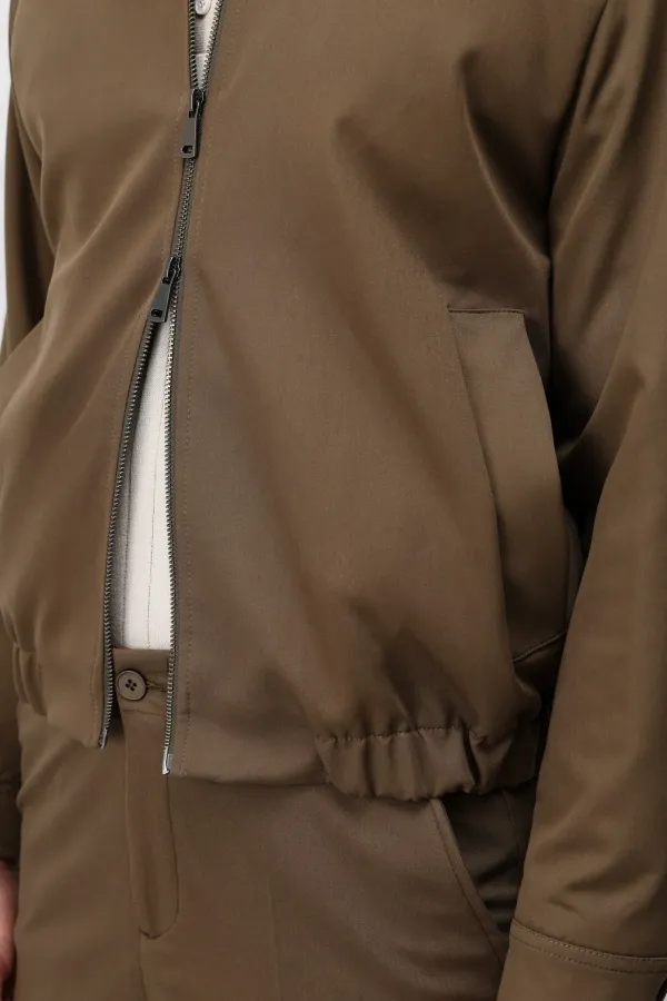 Antioch Khaki Men's Jacket with Elastic Waistband Antioch Khaki Men's Jacket with Elastic Waistband