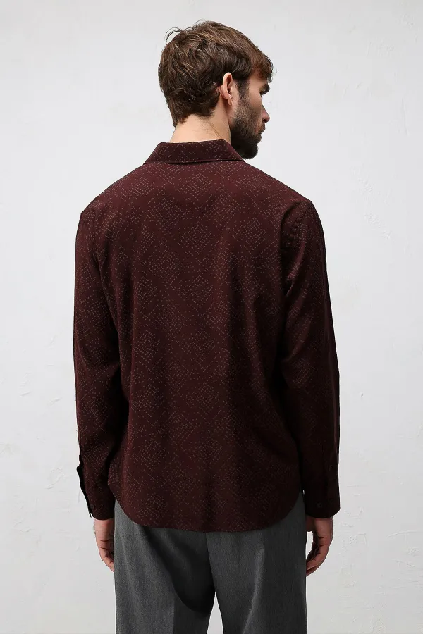Chemise texturée pour homme Antioch Coffee Modal Blend
