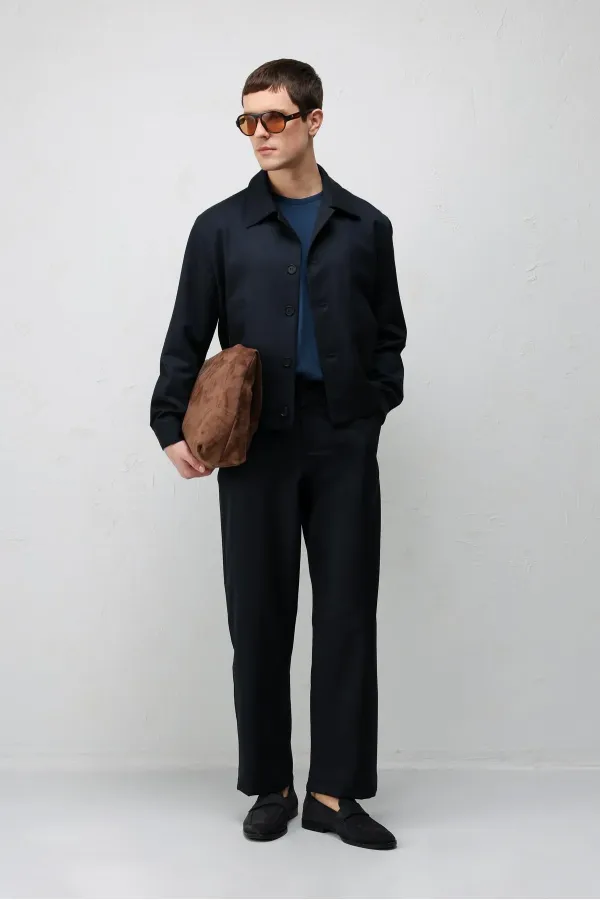 Antioch Navy Relaxed Fit Spring Men's Jacket