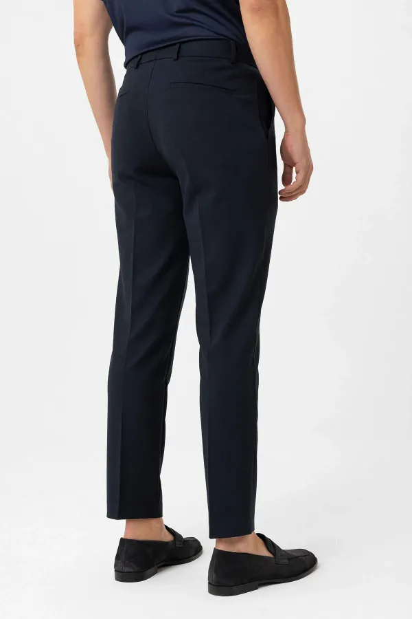 Antioch Navy Slim Fit Comfort Men's Trousers