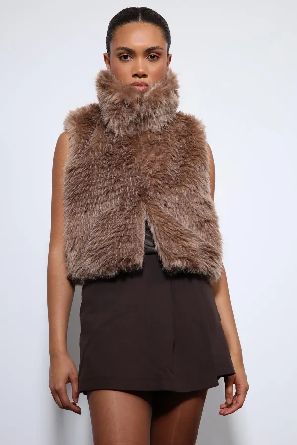 Antioch Mink Plush Look Vest
