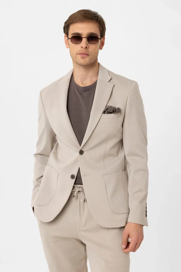 Costume homme Antioch beige coupe slim confortable