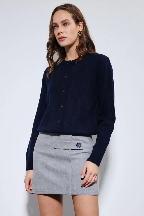 Gilet Antioch Navy à texture douce