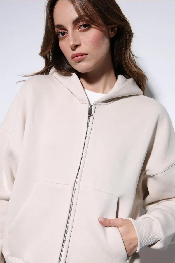 Antioch Taş Kapüşonlu Sweatshirt Kadın Eşofman Takım