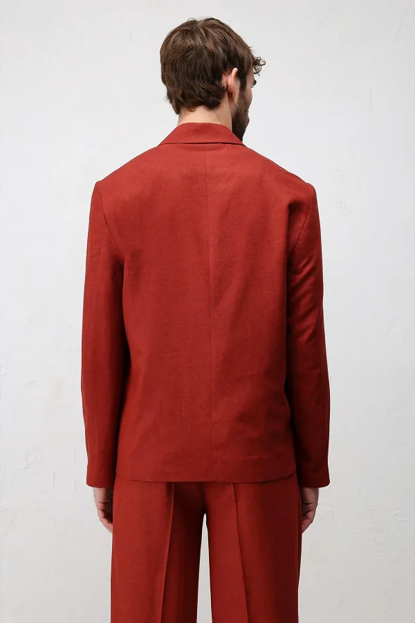 Veste blazer pour homme Antioch Tile Relax Fit en lin mélangé