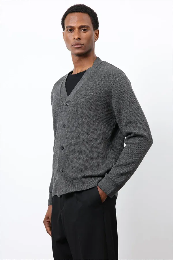 Antioch Anthracite Basic Men's Cardigan