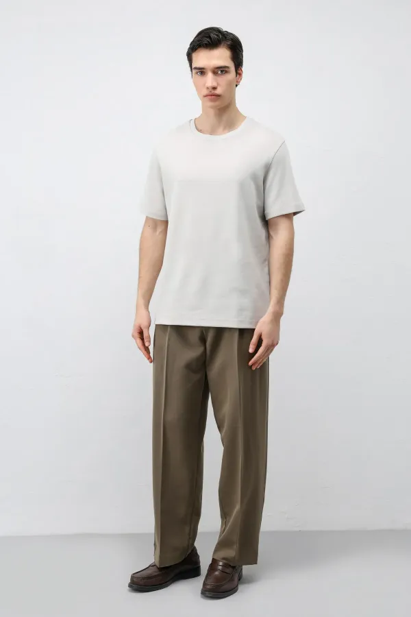 Antioch Buz Gri Regular Fit Basic Erkek T-Shirt