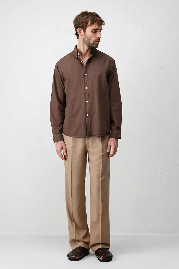 Antioch Kahve Relax Fit Erkek Gömlek