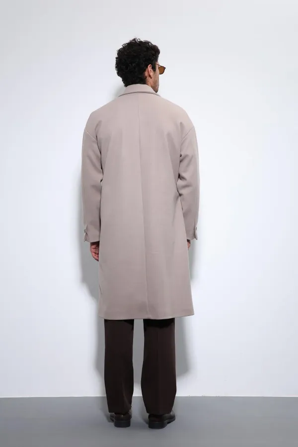 Manteau oversize pour homme Antioch Stone avec ceinture