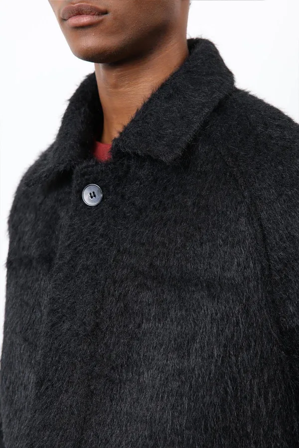 Manteau pour homme Antioch en fausse fourrure noire