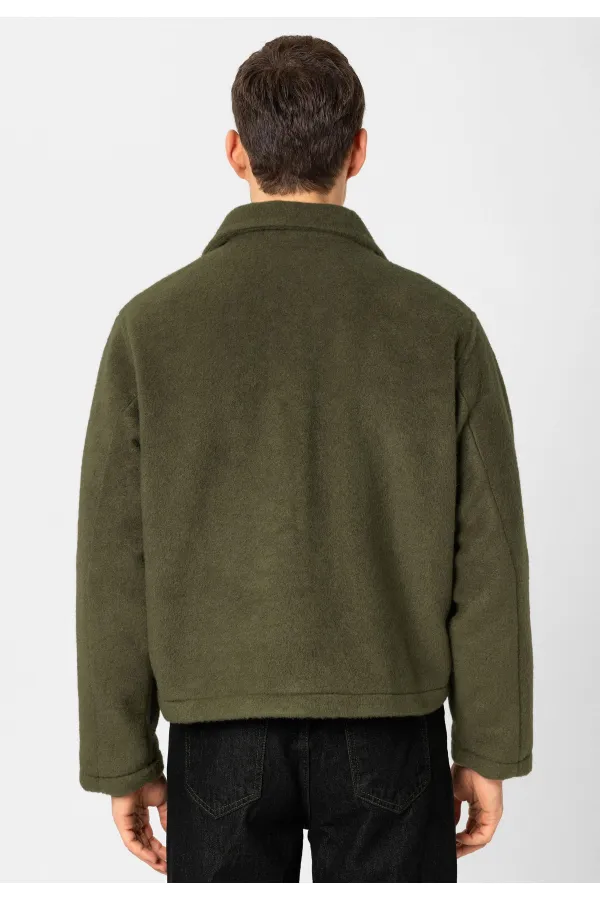 Antioch Khaki Relaxed Soft Textured Men's Jacket