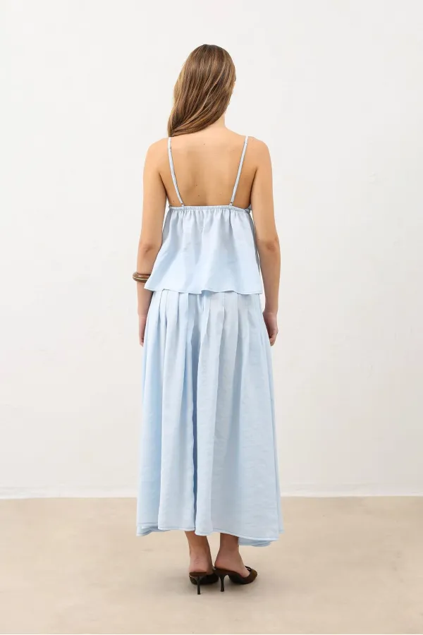 Jupe drapée bleue Antioch Bebe pour femme