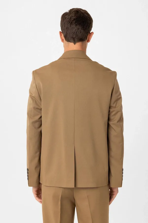 Antioch Camel Relax Fit Erkek Blazer Ceket