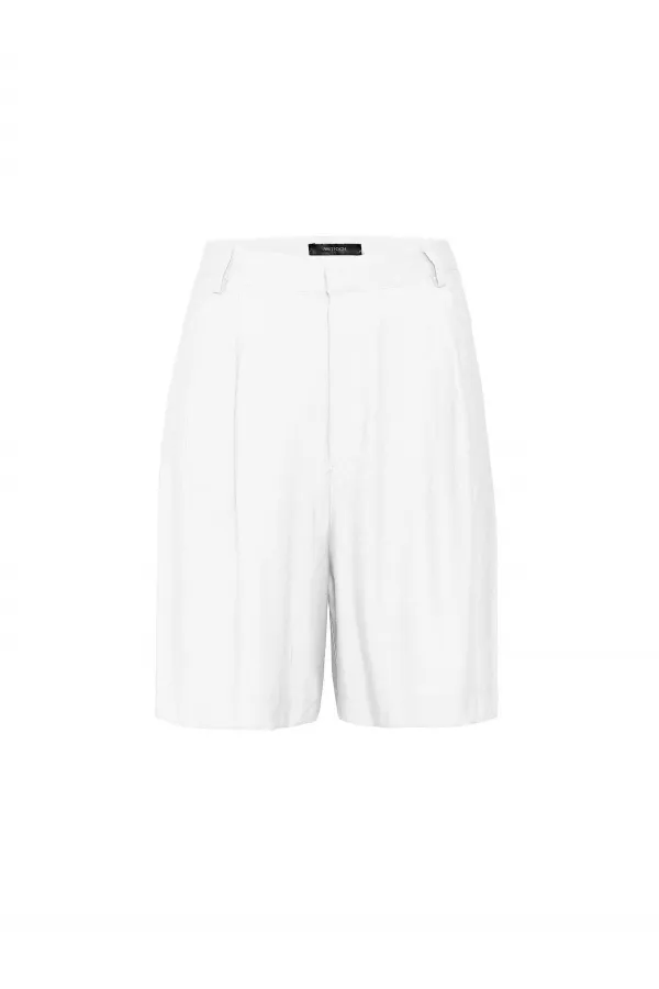 Antioch Ekru Pilili Kadın Bermuda Şort