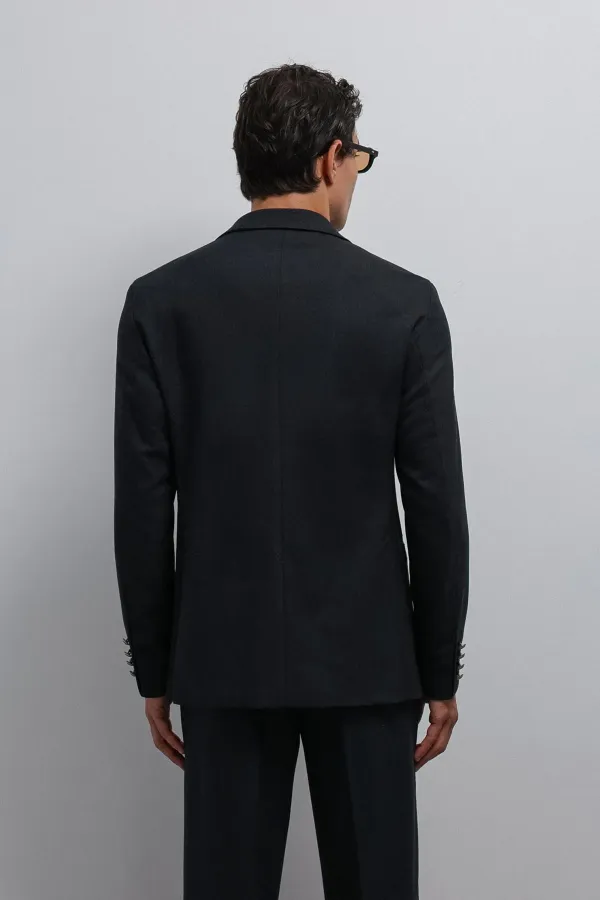 Veste blazer homme Antioch bleu marine non doublée à double boutonnage