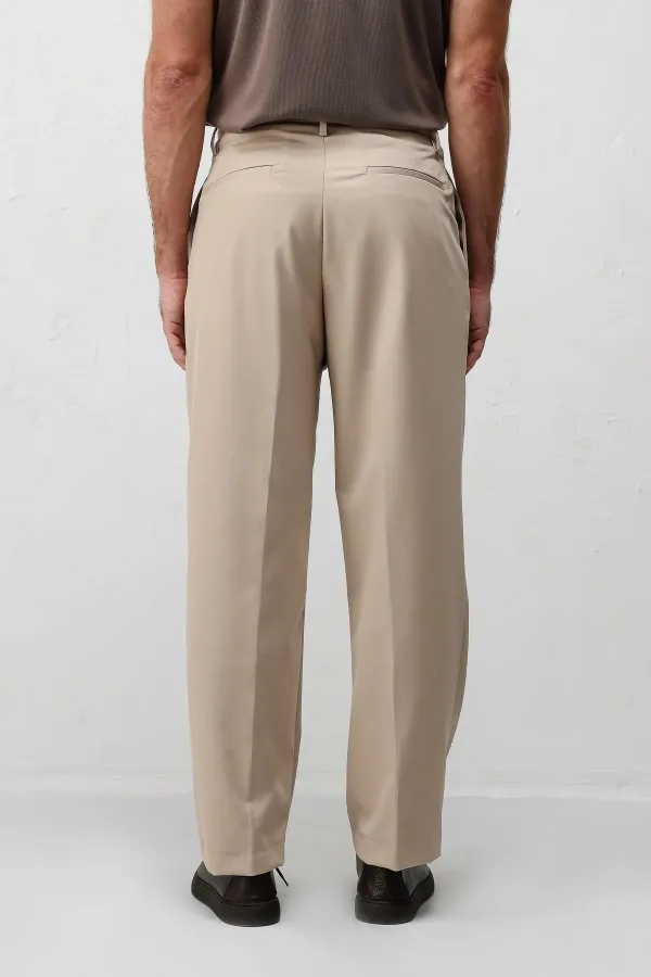 Antioch Taş Relaxed Fit Pileli Erkek Pantolon