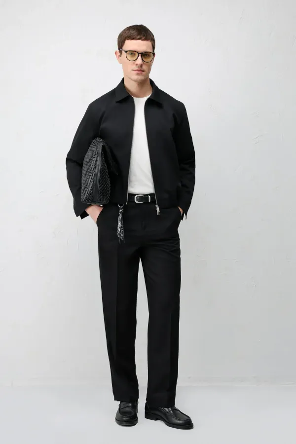 Antioch Siyah Bel Lastikli Erkek Mont