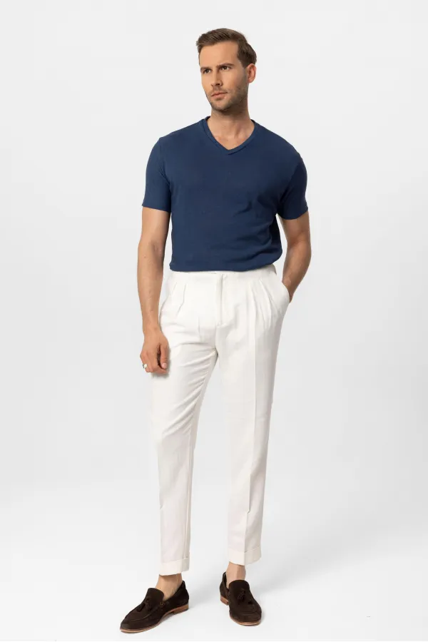 Antioch Lacivert V Yaka Basic Erkek T-Shirt