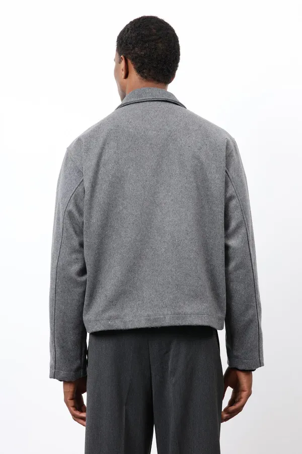 Antioch Antrasit Regular Fit Dokulu Erkek Mont