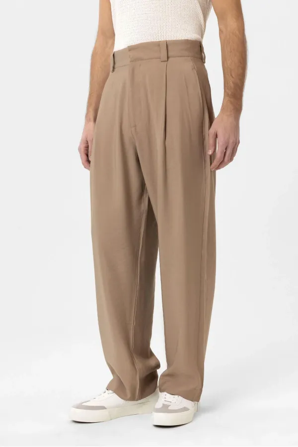 Antioch Mink Pleated Baggy Fit Men's Trousers