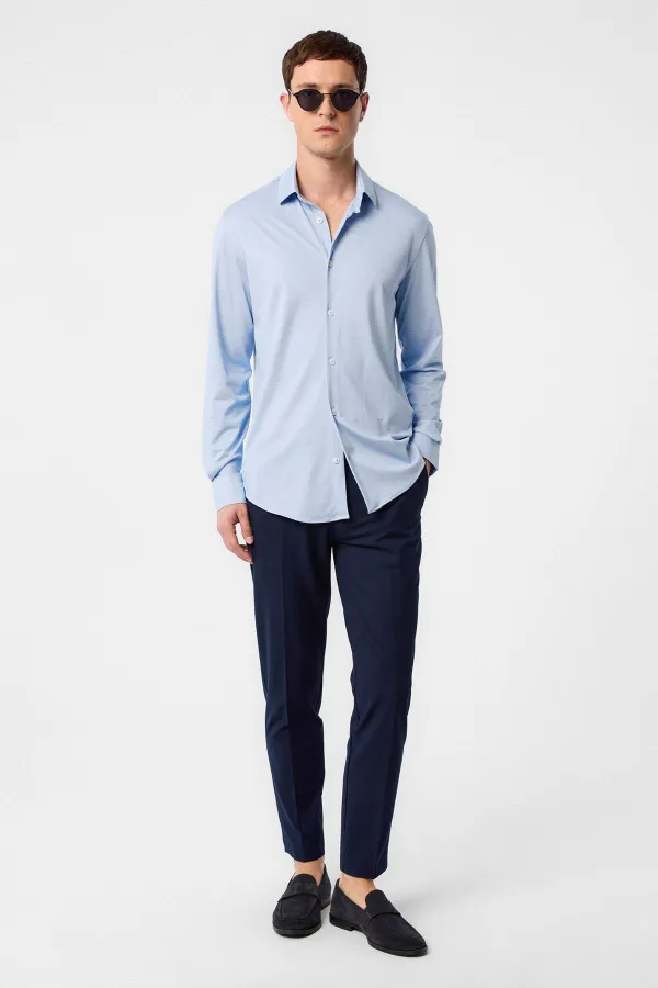 Antioch Bebe Mavi Slim Fit Erkek Gömlek