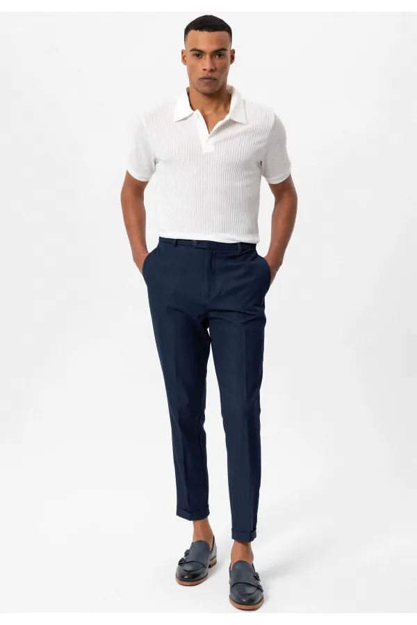 Antioch Beyaz Slim Fit Polo Yaka Erkek T-Shirt