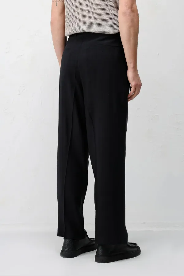 Antioch Siyah Modal Kumaş Erkek Pantolon