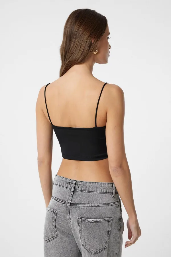 Antioch Black Basic Women's Strappy Top