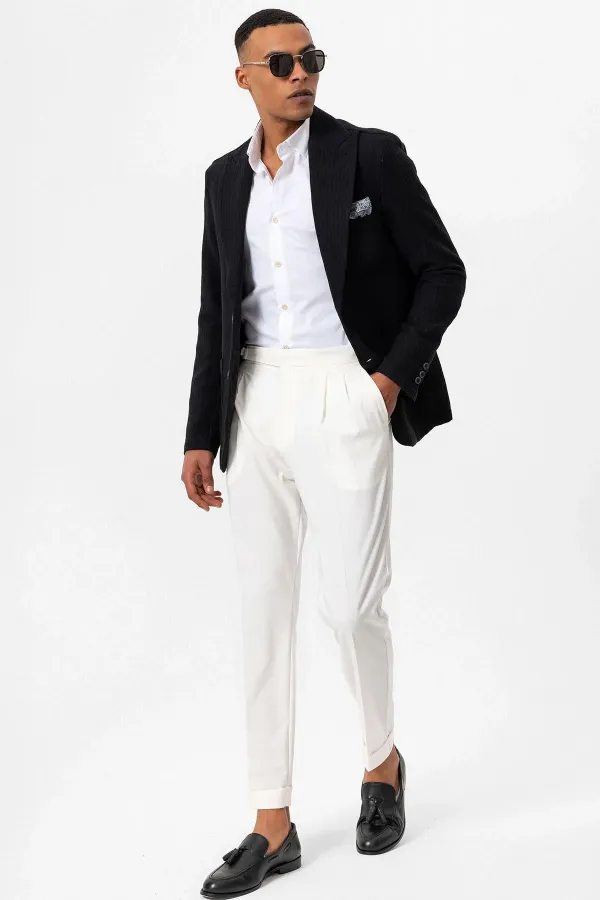 Antioch Black Unlined Men's Blazer Jacket with Patch Pockets