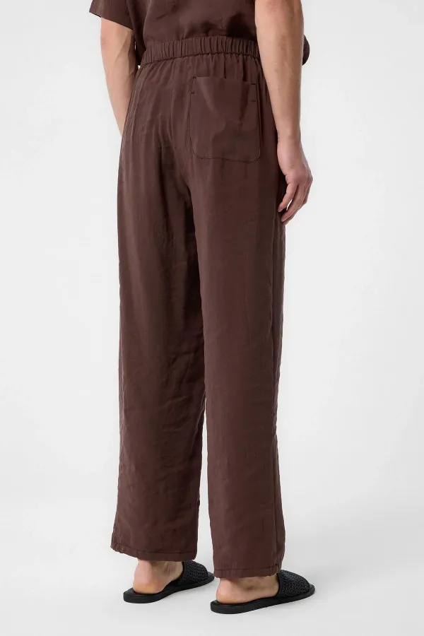 Pantalon homme Antioch Coffee en modal décontracté, taille haute