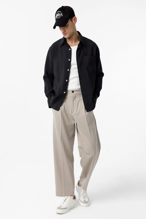 Antioch Siyah İşlemeli Erkek Şapka