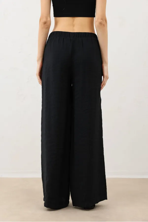 Pantalon Antioch noir en mélange modal pour femme