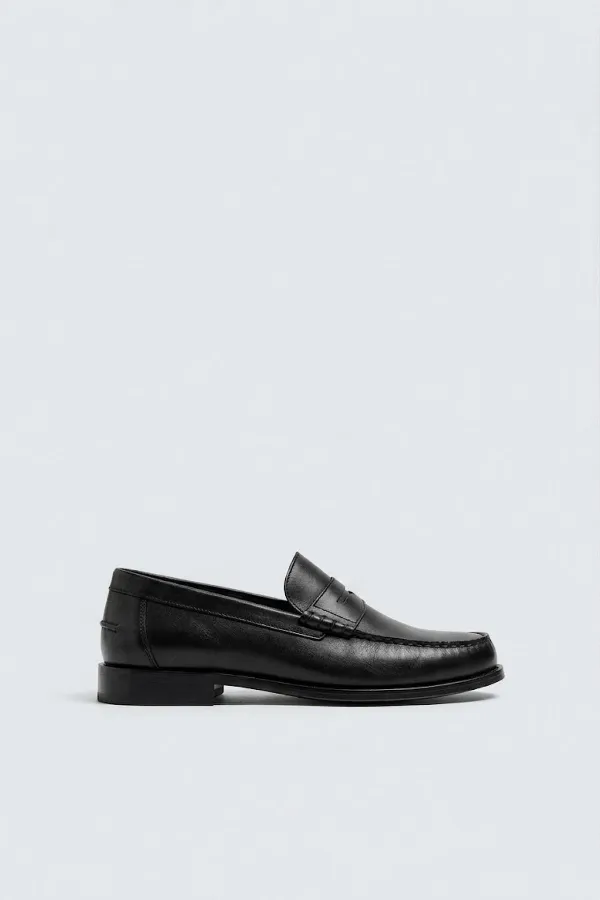 Mocassins en cuir noir Antioch
