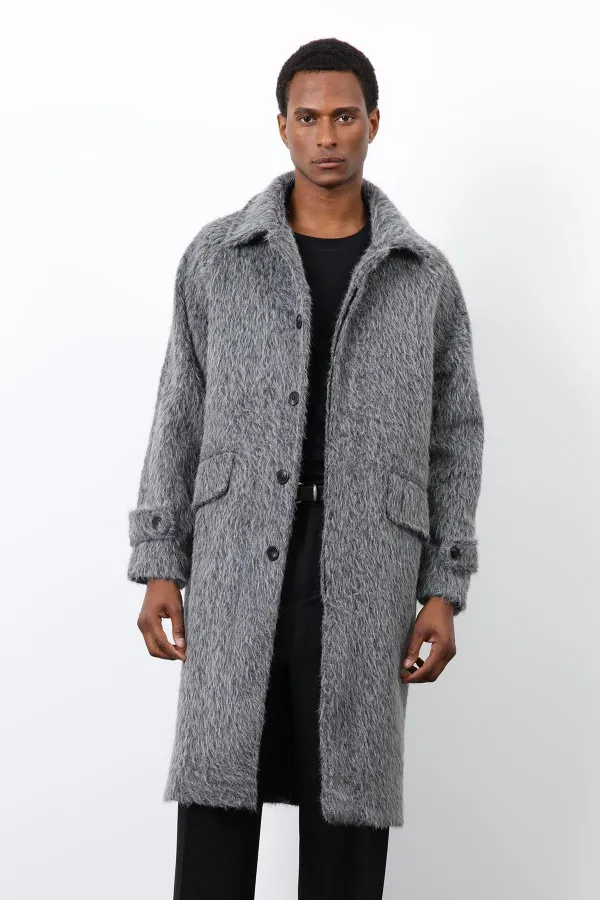 Antioch Antrasit Suni Kürk Erkek Kaban