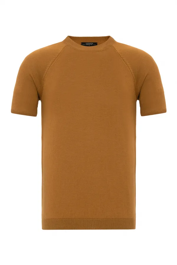 Antioch Tobacco Bicycle Collar Knit T-Shirt