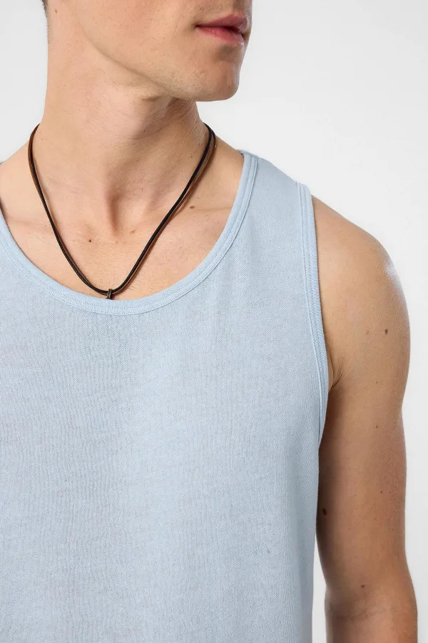 Débardeur basique bleu pour garçon Antioch Bebe